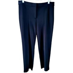 Chico's Collection Black Polyester Stretch Textured Dress Pants Sz 1.5 SHORT M